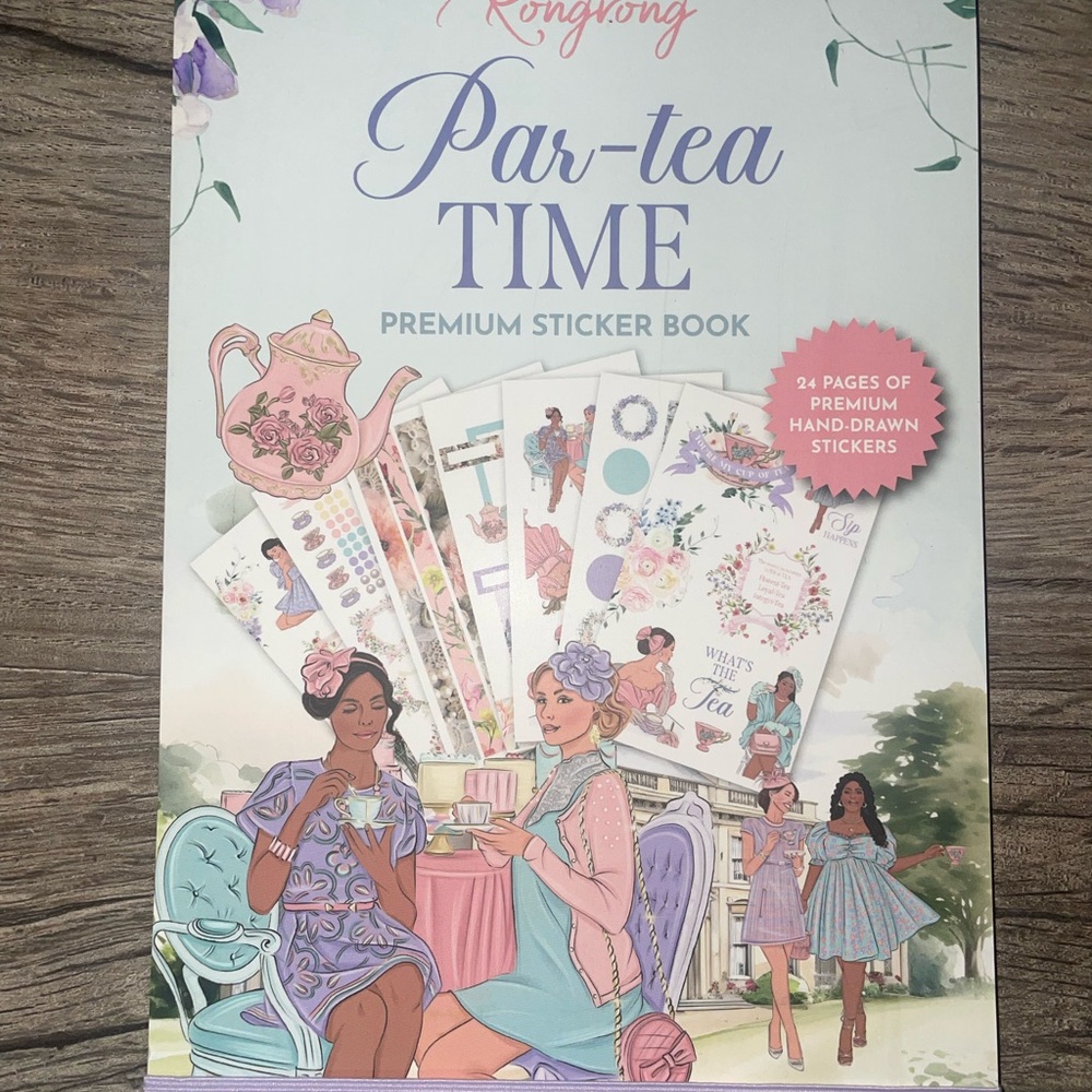 ✨NWT - Rongrong Par-tea Time Premium Sticker Book